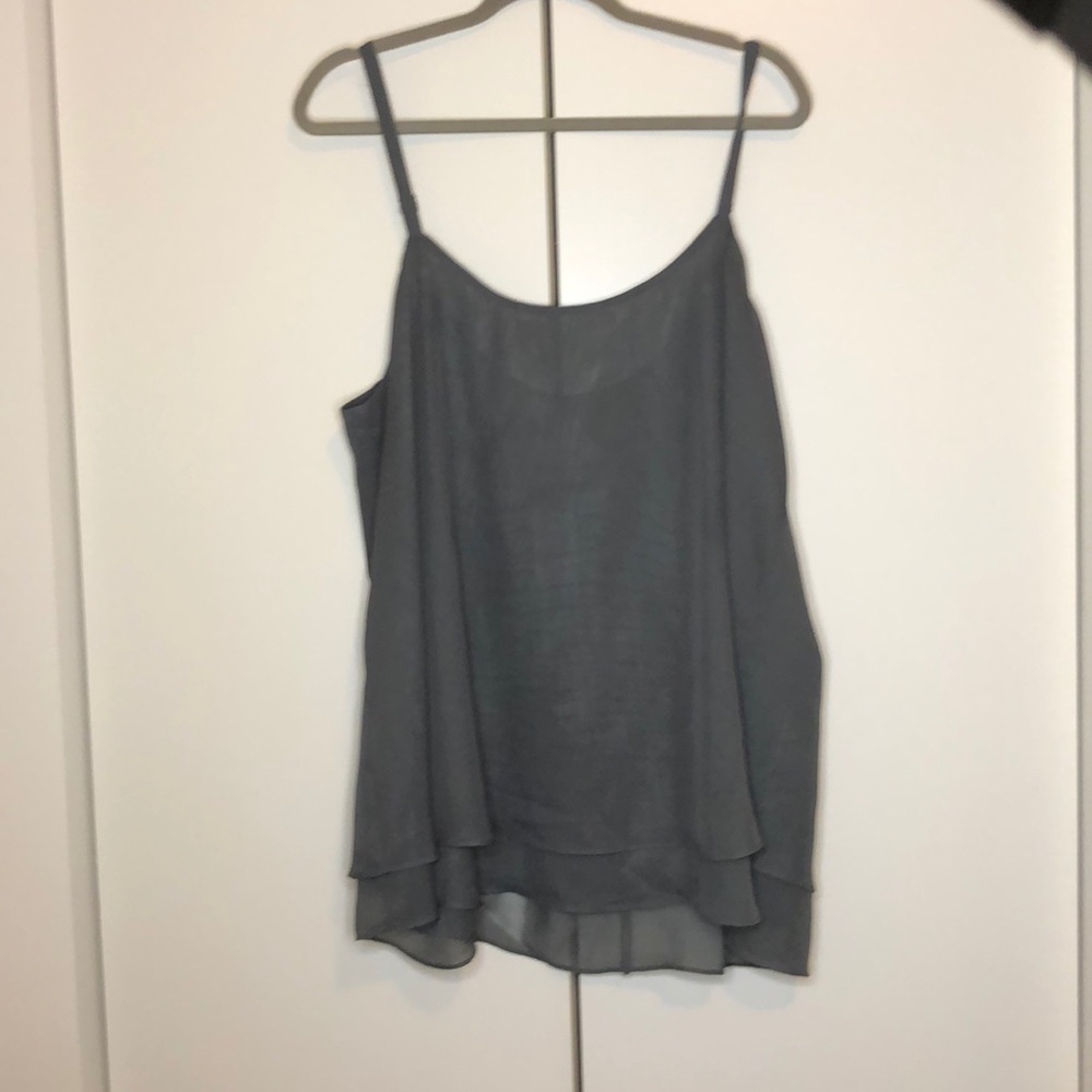 Torrid Gray Chiffon Top. New with tags